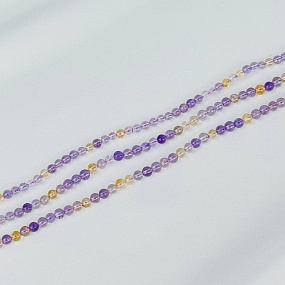 Бусины для украшений из Аметрина (86 бусин), Артикул: 085498 - изображение товара №2