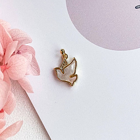 Подвеска перламутровая "Птичка" (1 шт), Артикул: 096802 - изображение товара №1