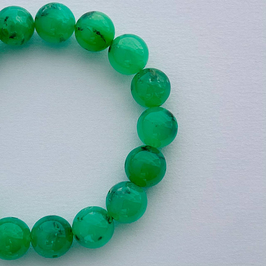 Браслет из Хризопраза, Артикул: 102211 - изображение товара №3