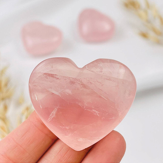 Сердце из мадагаскарского Розового кварца