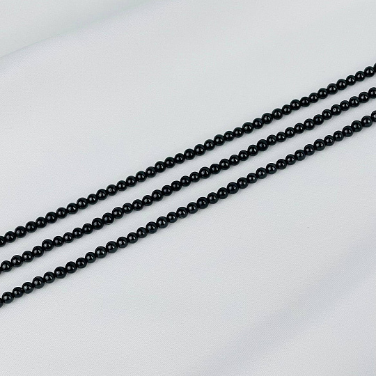Бусины для украшений из черной Шпинели (96 бусин), Артикул: 117696 - изображение товара №1