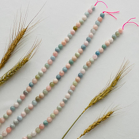 Бусины для украшений из Берилла, Морганита и Аквамарина (38 бусин), Артикул: 100503 - изображение товара №4