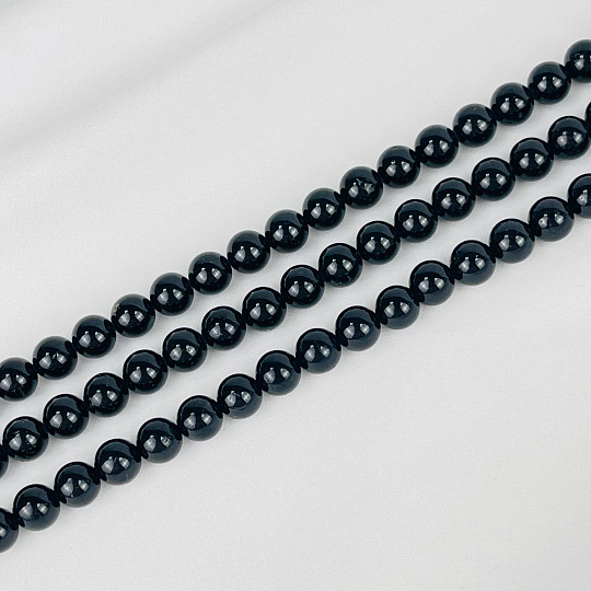 Бусины для украшений из черного Турмалина "Шерл", Артикул: 075247 - изображение товара №1
