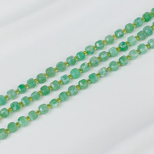 Бусины для украшений из Авантюрина (40 бусин), Артикул: 116768 - изображение товара №1