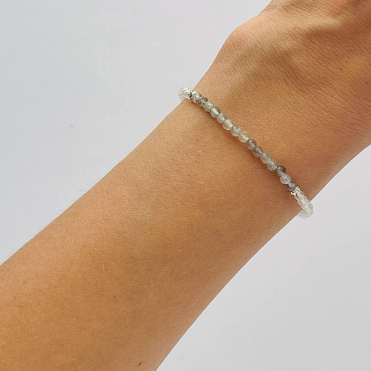 Браслет из Горного Хрусталя и Лабрадора, Артикул: 102614 - изображение товара №2