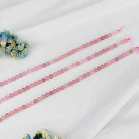 Бусины для украшений из мадагаскарского Розового кварца, Артикул: 084196 - изображение товара №3