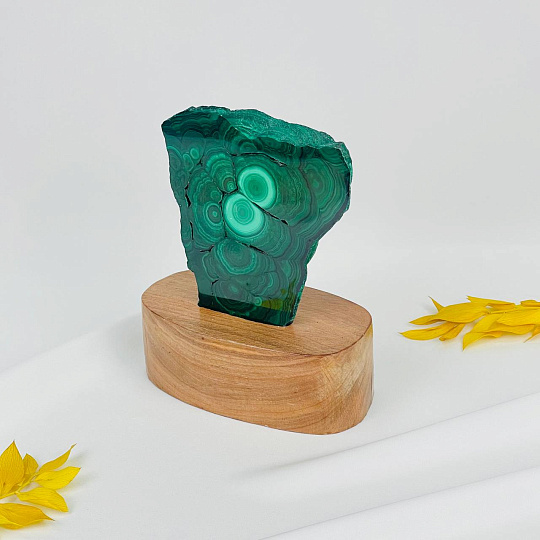 Срез Малахита на подставке, Артикул: 116126 - изображение товара №3