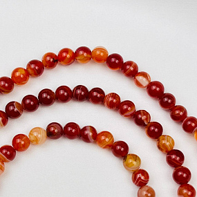 Бусины для украшений из Сардоникса (60 бусин)