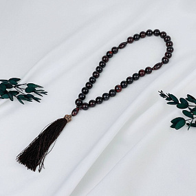 Четки из Яшмы (Кровавик) (33 бусины), Артикул: 117937 - изображение товара №1