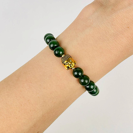 Браслет Будда из Нефрита, Артикул: 116651 - изображение товара №1