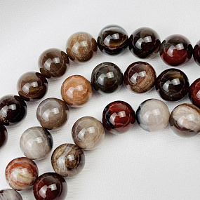 Бусины для украшений Окаменелое дерево (38 бусин), Артикул: 107385 - изображение товара №1