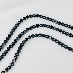 Бусины для украшений из полосатого Агата (78 бусин), Артикул: 077799 - изображение товара №1