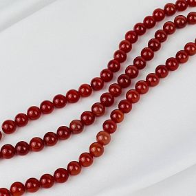 Бусины для рукоделия из Сердолика (38 бусин), Артикул: 076618 - изображение товара №1