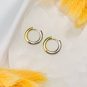 Швензы серьги "Конго" позолоченные, Артикул: 109760 - изображение товара №1