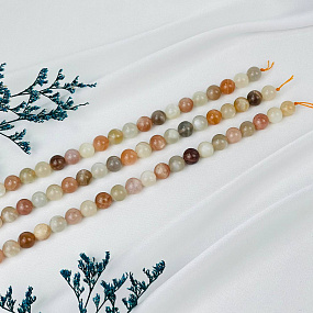 Бусины для украшений из Лунного камня (40 бусин), Артикул: 092063 - изображение товара №2