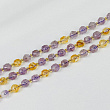 Бусины для украшений из лавандового Аметиста и Цитрина (38 бусин)