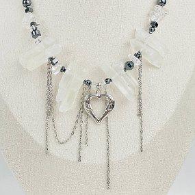 Колье из Горного Хрусталя и Гематита, Артикул: 117837 - изображение товара №2