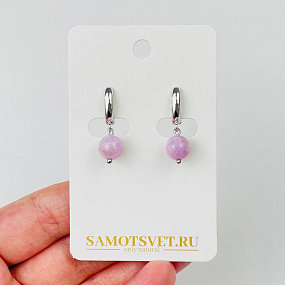 Серьги из Кунцита