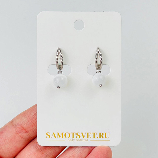 Серьги из Селенита, Артикул: 114503 - изображение товара №1