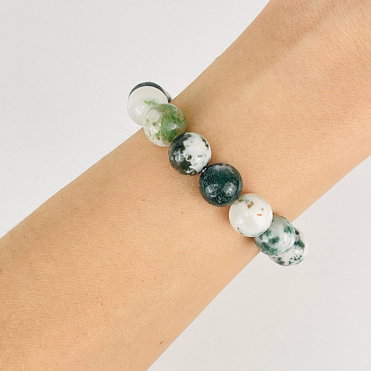 Браслет из Мохового агата, Артикул: 078877 - изображение товара №2