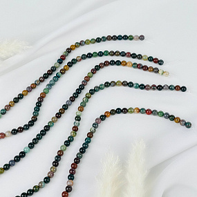 Бусины для украшений из Мохового агата (58 бусин), Артикул: 084198 - изображение товара №2