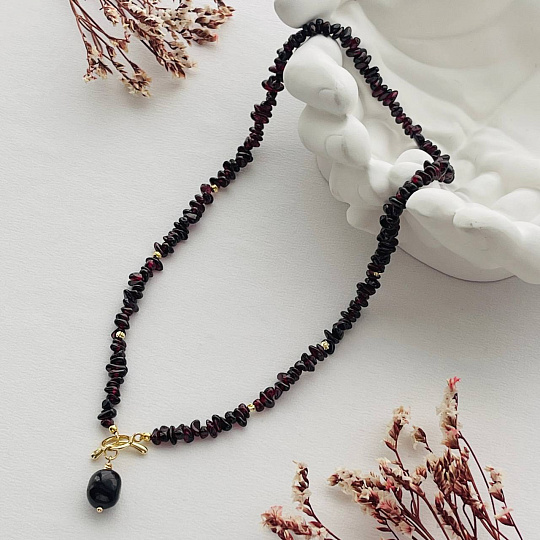 Колье из Граната , Артикул: 100124 - изображение товара №4