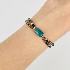 Браслет из Агата и Апатита