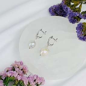 Серьги из Жемчуга, Артикул: 117243 - изображение товара №2