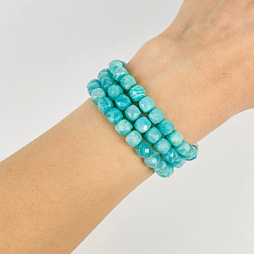 Бусины для украшений из Амазонита (62 бусины), Артикул: 116741 - изображение товара №2