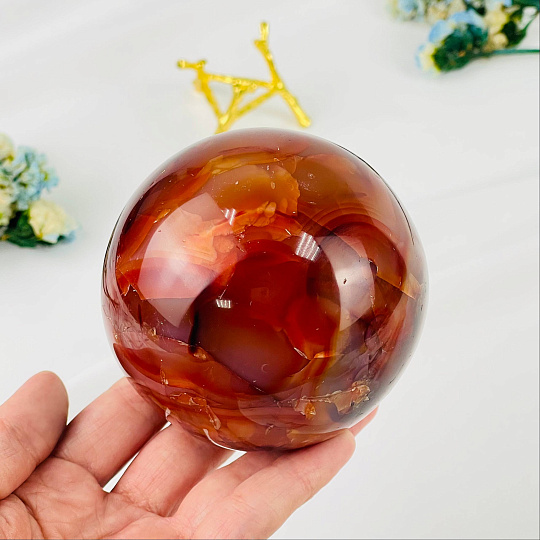 Шар из Сердолика на подставке, Артикул: 116917 - изображение товара №2