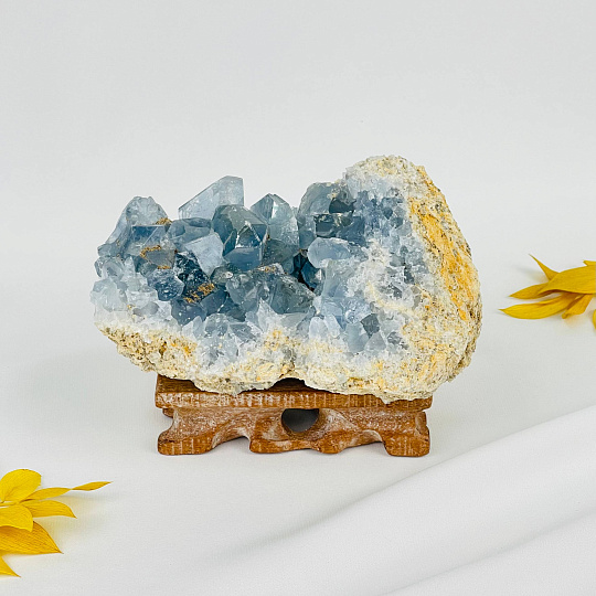 Друза Целестина на подставке, Артикул: 117687 - изображение товара №2