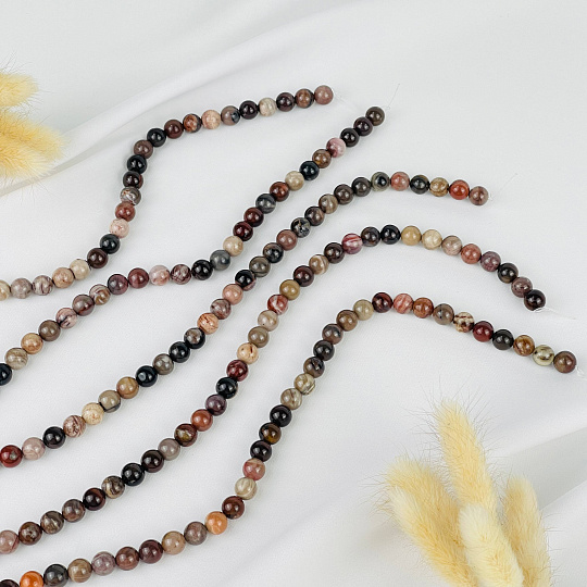 Бусины для украшений Окаменелое дерево (45 бусин), Артикул: 107384 - изображение товара №3