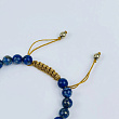 Браслет с бусиной (Би) регулиреумый из Лазурита