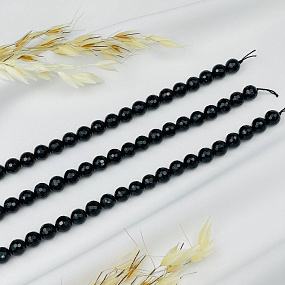 Бусины для украшений из черного Агата, Артикул: 040017 - изображение товара №3