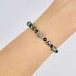 Браслет регулируемый (на защиту) из Яшмы, Турмалина и Гематита