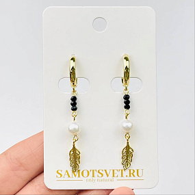Серьги из Шпинели и Жемчуга