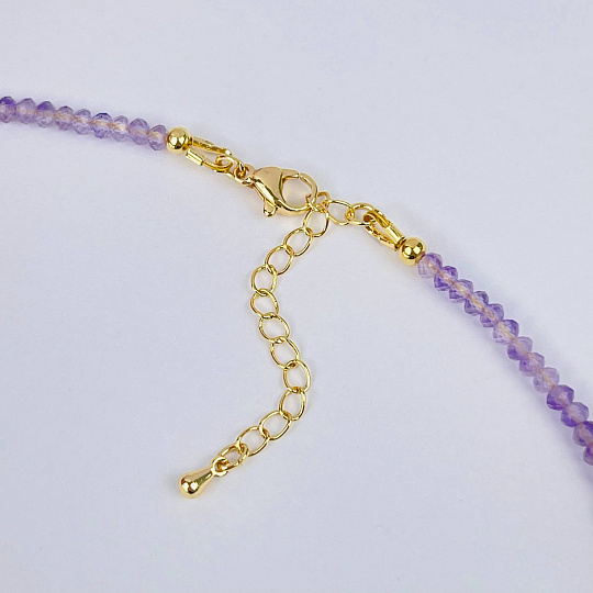 Колье из Аметиста и Цитрина (градиент), Артикул: 116810 - изображение товара №3