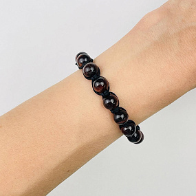 Браслет Шамбала Бычий глаз 15 бусин (Африка), Артикул: 068940 - изображение товара №1