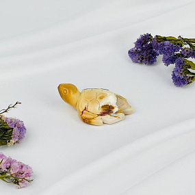 Фугурка резная Черепаха из Яшмы (Мукаит), Артикул: 116542 - изображение товара №5