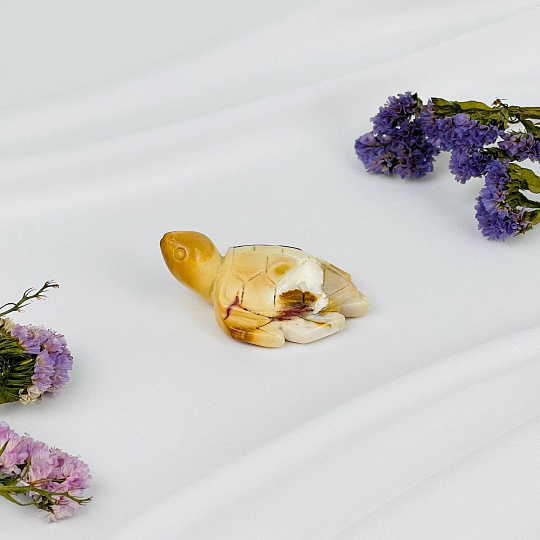 Фугурка резная Черепаха из Яшмы (Мукаит), Артикул: 116542 - изображение товара №5