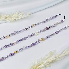 Бусины для украшений из Аметиста и Цитрина, Артикул: 077036 - изображение товара №3