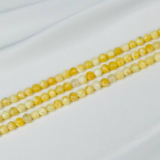 Бусины для украшений из Кальцита (62 бусины), Артикул: 116428 - изображение товара №1