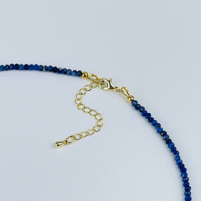 Колье из Содалита,Жемчуга и Лазурта, Артикул: 109808 - изображение товара №3