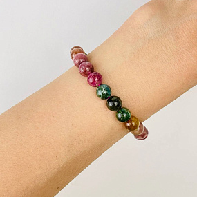 Браслет из Турмалина микс, Артикул: 115964 - изображение товара №1