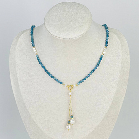 Колье из Аквамарина и Жемчуга