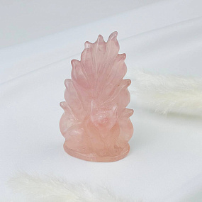 Лиса "Кицунэ" из Розового кварца