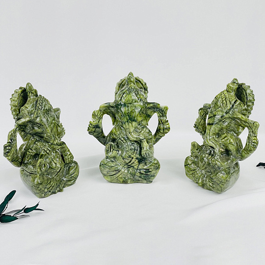 Статуэтка Ганеша из Змеевика, Артикул: 118015 - изображение товара №1