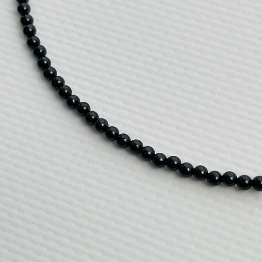 Бусы-Чокер из черного Турмалина с Малахитом, Артикул: 104191 - изображение товара №3