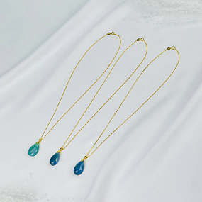 Кулон на цепочке из Кианита