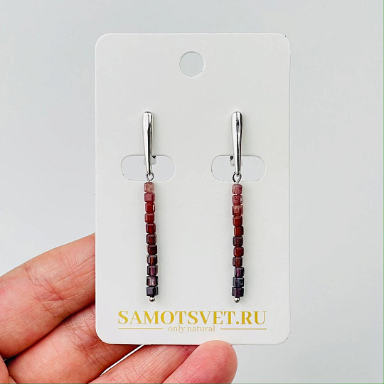 Серьги из Шпинели (градиент), Артикул: 114953 - изображение товара №1